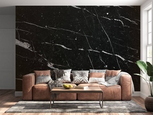 Pietra BOTON pietra naturale lucidata <span class=keywords><strong>cucina</strong></span> controsoffitto decorazione della parete piastrelle <span class=keywords><strong>marmo</strong></span> nero <span class=keywords><strong>con</strong></span> strisce bianche lastre - Product Image 3