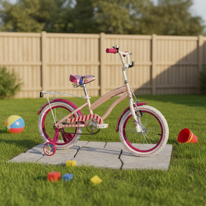 Vélo pour enfants anti-transpiration <span class=keywords><strong>16</strong></span> <span class=keywords><strong>pouces</strong></span> avec roues d'apprentissage - Poignée respirante et siège confortable pour la conduite estivale sur route - Product Image 6