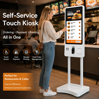 Kiosque tactile libre-service 24/32 pouces pour paiement numérique, distributeur automatique, publicité et commande de facturation pour restaurants