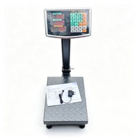 Balance de pesée numérique pliable robuste 100kg 150kg avec calcul du prix et triple affichage LED pour le commerce de détail et l'entrepôt