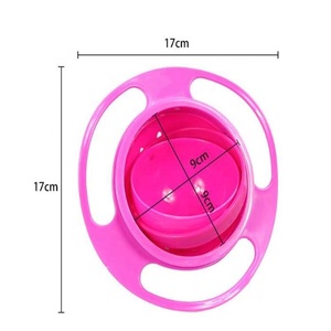 Plato de Alimentación Sólida Antiderrames para Bebés, Plato Giratorio de 360 <span class=keywords><strong>Grados</strong></span>, Plato de Equilibrio, Plato Volador para Bebés - Product Image 5