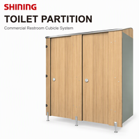 Cloison de toilette HPL anti-traces de doigts, panneau de cabine résistant aux rayures, facile à nettoyer, cloison de salle de bain imperméable