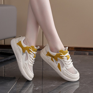 Zapatillas Deportivas de Mujer con Malla y Cordones, Transpirables, con Entresuela de EVA, Suela de Goma, Color Sólido, Diseño Degradado - Product Image 3