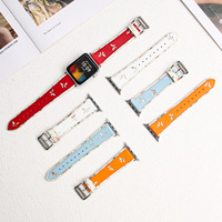 Bracelet de montre ajouré papillon pour filles, bracelet gravé en relief, véritable bracelet pour Apple Watch Ultra 49, 46, 45, 42, 40 mm et autres séries
