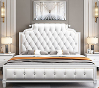 Luxus Neuankömmling Hotel bett American Style Schlafzimmer möbel Leder Queen-Size-Bett rahmen mit Lagerung