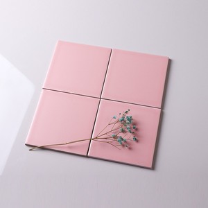 Gạch Ốp Tường Bằng Gốm Tráng Men Màu Hồng 4X4 Inch 10X10cm Bề Mặt Bóng Và Mờ Thiết Kế Phòng Khách Gạch Lát Sàn - Product Image 4
