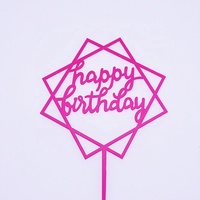 10 Stück Acryl karte Alles Gute zum Geburtstag Cake Topper für Kuchen Dekoration Vatertag Muttertag Acryl Cake Topper