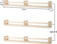 Étagères arc-en-ciel flottantes doubles modernes du milieu du siècle Étagère murale en bois arquée pour la décoration de vêtements d'intérieur avec support pour plantes