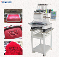 FUWEI – petite machine à broder automatisée à tête unique pour logo, chaussettes, veste, broderie