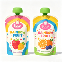 Pochettes à bec verseur personnalisées sans BPA avec fond autoportant pour aliments pour bébés, smoothies, jus, et emballage liquide rechargeable