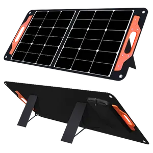 100W18V Monocrystalline Made In China Outdoor Portable Flexible Folding High Mono Sunpower 2 Foldable 100W Solar Panel