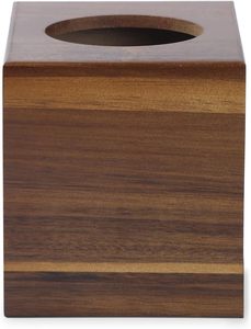 Boîte à mouchoirs décorative en bois pour la maison, couvercle carré en bois pour boîte à mouchoirs, support à mouchoirs en cube avec fond <span class=keywords><strong>coulissant</strong></span> - Product Image 6