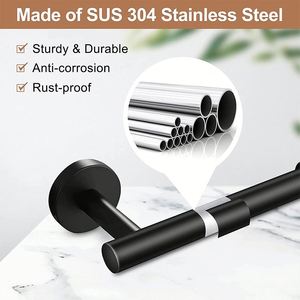 High Quality Wholesale Cheap Tear Black Stainless Steel Kitchen Toilet <b>Paper</b> <b>Towel</b> Roll <b>Holder</b> - Product Image 6