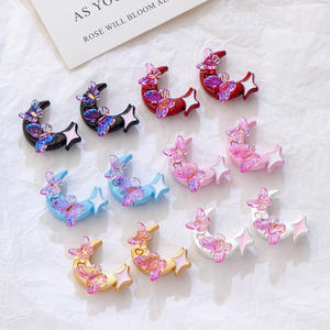 Sweet Style DIY Jewelry Accessory Materials New Loose Star <b>Moon</b> Butterfly Alloy Beads Transparent Lucite for <b>Bracelets</b> Necklaces - Product Image 3