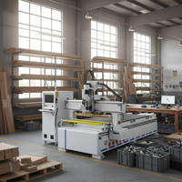 Máquina de Corte CNC 1325 para Producción Profesional de Muebles, Software de Cambio Automático de Herramientas, Tallado de Madera