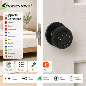 Kunci Pintu Sidik Jari Pintar dengan Keypad, Aplikasi Tuya, Kata Sandi, Kunci, Akses Tanpa Kunci, Kunci <span class=keywords><strong>Digital</strong></span> untuk Rumah, Kamar Tidur, Kantor, Hotel - Product Image 1