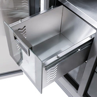 Réfrigérateur électrique double porte en acier inoxydable de 36 pouces, prêt pour l'intégration de panneaux, sans givre, écoénergétique, 455 L, pour usage domestique et hôtelier, version US