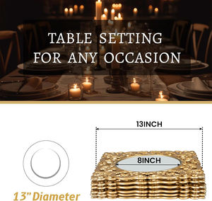 Oferta: Platos <span class=keywords><strong>de</strong></span> Presentación Dorados Cuadrados <span class=keywords><strong>y</strong></span> Duraderos al por Mayor para Decoración <span class=keywords><strong>de</strong></span> Bodas, Fiestas <span class=keywords><strong>y</strong></span> Eventos - Product Image 3