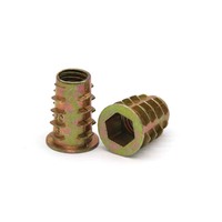 Écrous hexagonaux en alliage de zinc M4 M6 M8 M10, inserts filetés pour le bois, pour meubles
