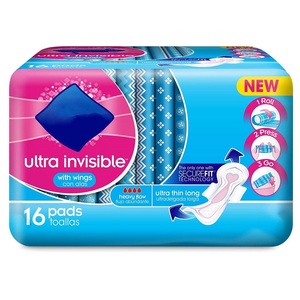 Alta calidad Ultra Invisible Ultra Delgado Largo <span class=keywords><strong>con</strong></span> <span class=keywords><strong>alas</strong></span> Servilletas <span class=keywords><strong>sanitarias</strong></span> femeninas Almohadilla menstrual para mujeres - Product Image 1