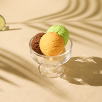 Gobelets à glace en verre transparent à pied haut avec logo personnalisé, 193 ml, réutilisables pour les fêtes, les bars et la maison