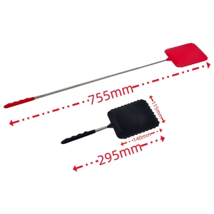 Matamoscas <span class=keywords><strong>Profesional</strong></span> Personalizado, Retráctil, con Mango de Acero Inoxidable, Manual, de Plástico, para el Hogar, Matamoscas Grande - Product Image 2