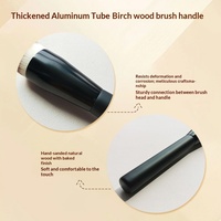 Pinceau Fond de Teint en Fibres Synthétiques et Bois 170, Bestseller en Stock, Monopièce, Double Usage (Applicateur de Correcteur), Application Sèche et Humide