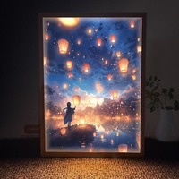 Lampe LED 4D Miracle Frame – Peinture Murale Lumineuse – Série Anime, Jeux, Religion, etc. – Cadeau d'Anniversaire Personnalisé Idéal pour Chambre et Bureau