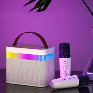 Nuevo Mini Bt Micrófono portátil para exteriores Micrófono integrado de audio Canto en casa Karaoke <span class=keywords><strong>Familia</strong></span> Altavoz portátil inalámbrico Led - Product Image 3