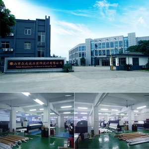 Mural Autoadhesivo de Vinilo con Diseño de Lago, Árboles Navideños Dorados, Montañas Grises, Nubes, Sol <span class=keywords><strong>y</strong></span> Pájaros, Papel Tapiz de Paisaje de Arte Moderno - Product Image 6