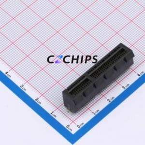 X1611WVS-64-9TV30 PCI/PCIe Connector SMD,P=1mm Connector PCI-E x4 64P 42P Vertical Mount - Product Image 1