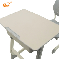 Bureaux et chaises d'école modernes réglables en plastique écologique de type C avec tiroir pour la maison, le bureau, la chambre, l'appartement, le salon