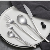 Luckygoods LDX180 Ensemble de couverts de luxe pour hôtel, couteau, fourchette, cuillère, acier inoxydable mat doré, très vendu