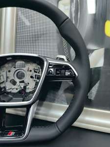 <span class=keywords><strong>Volant</strong></span> de voiture en cuir pour Audi R8 A3 A4 B8 B9 A5 A6 C6 C7 Q3 Q5 Q7 S3 S4 S5 S6 S7 RS3 RS4 RS5 <span class=keywords><strong>RS6</strong></span> TT A7 TTRS - Product Image 3