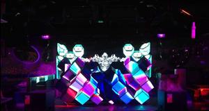 Trong nhà 3D Video DJ Booth Màn hình <span class=keywords><strong>LED</strong></span> cho các sự kiện kỹ thuật số cong <span class=keywords><strong>LED</strong></span> DJ Booth bảng mặt tiền hiển thị - Product Image 3