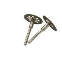 Nouvelle vente flash : 10 disques de coupe rotatifs miniatures de 22 mm, accessoires pour outils de bricolage pour Dremel avec 2 tiges