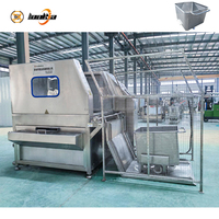 Laveuse industrielle automatique électrique en acier inoxydable pour chariots à viande