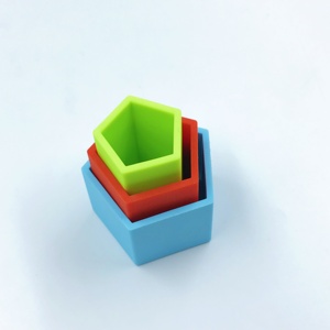 Juego de Formas Geométricas Encajables de Arcoíris Colorido, Juego de Bloques de Juguetes Educativos Tempranos para Niños, Clasificador de Formas Montessori - Product Image 2