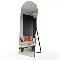 Miroir mural ou sur pied moderne à arche dorée, pleine longueur, pour chambre et salon, vente en gros
