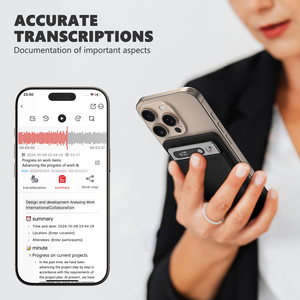 Máy ghi âm phỏng vấn nhà báo-âm thanh rõ ràng 9m, tóm tắt ai, bao da 5 màu - Product Image 4