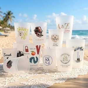 Gobelet en plastique PP transparent épaissi jetable avec logo personnalisé, 260 ml-700 ml, pour jus, lait, thé, boissons et café glacé, champagne - Product Image 6