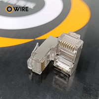 Connecteur modulaire RJ45 Cat5e 8P8C non blindé/blindé, fiche et prise pour système de câblage, certifié CE/ROHS, marque Owire