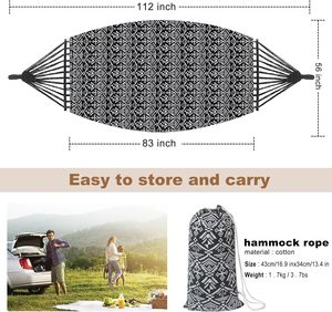 <span class=keywords><strong>Hamaca</strong></span> Plegable Portátil de Algodón con Borlas Estampadas, Estilo Mexicano, para Interior y Exterior, Personalizada por Danlong, para 1 Persona, Ideal para Camping y Senderismo - Product Image 5