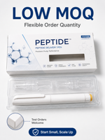 Boîtes d'emballage personnalisées pour peptides, boîtes pliantes de luxe pour peptides avec plateau intégré