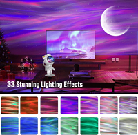 Projecteur de lumière nocturne galaxie lune aurore boréale astronaute 2024 pour enfants adultes salle de jeux/fête/décoration de la maison