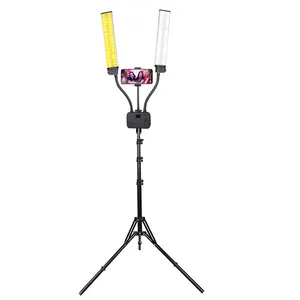 Lampu Ring Double Arm LED, Lampu Lingkaran LED Tato Bulu Mata, Lampu Salon Penata Rambut, Video Fotografi