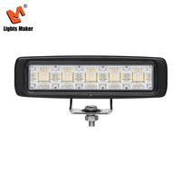 Lumière auxiliaire LED rectangulaire portable 45W 3200LM à faisceau large, phare antibrouillard pour moto, bateau, remorque LML-0609-45