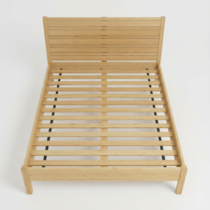 बेडरूम के फर्नीचर में कोई गद्दा राजा रानी जुड़वां लकड़ी के बने लोकप्रिय बिस्तर फ्रेम 1.8 मीटर डबल आधुनिक लकड़ी के बिस्तर - Product Image 3