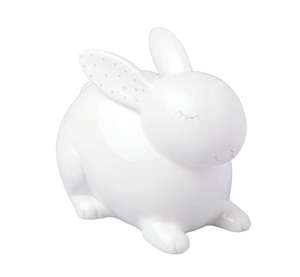 Tirelire en céramique pour pièces de monnaie de lapin, souvenir ou banque de jouets pour enfants, <span class=keywords><strong>blanc</strong></span> - Product Image 1