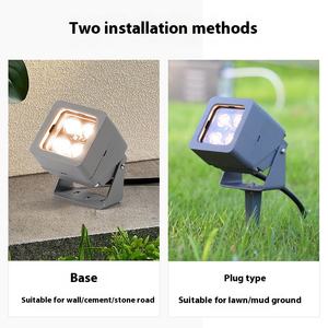 Spot carré extérieur étanche à LED AC220V 4W 8W corps en aluminium IP65 applique murale d'arbre pour maison jardin mur piquet de sol - Product Image 2